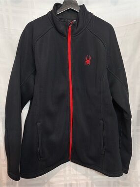 Spyder Black Jacket with Red Accents